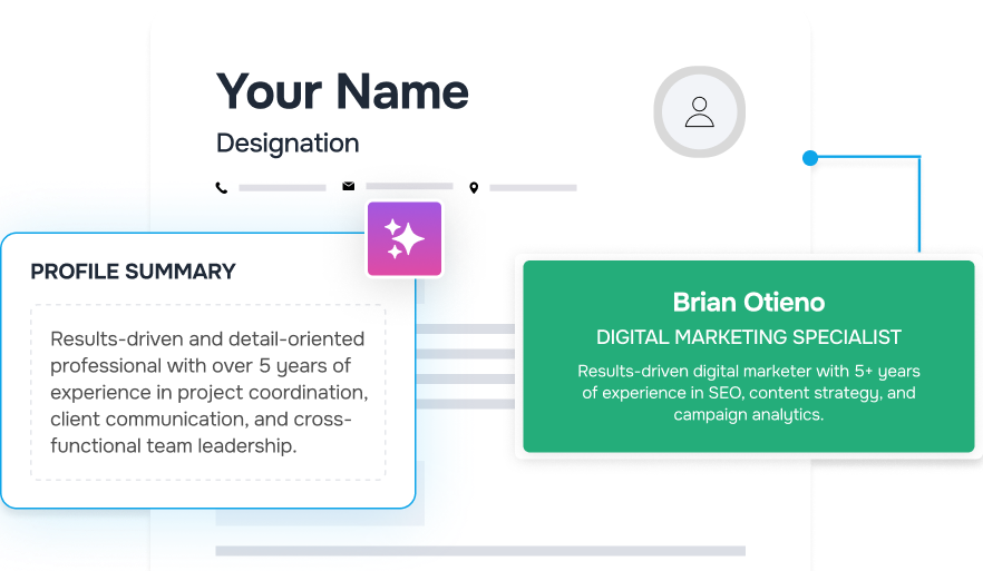 AI resume builder preview